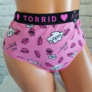 Torrid Betsey Johnson Lips Talking Cheeky Plus Size Panties 1X